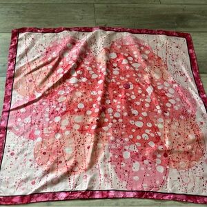 Women’s vintage scarf Home Lines SS Oceanic SS Homeric Red White Pink